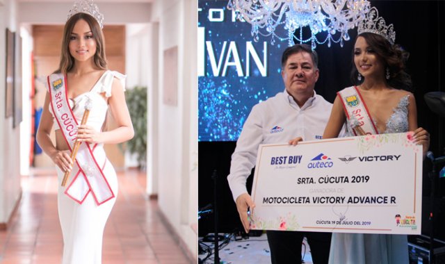 Daniela Andrea Pinzón Visbal ganó, además del título, una moto y patrocinio durante el año de su reinado. Juan Pablo Cohen y cortesía
