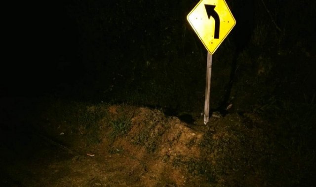 En este sector, conocido como La Peña, fue activado un artefacto explosivo. Cortesía