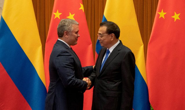 "Nosotros venimos a abrirles mercado a las exportaciones colombianas", dijo Duque. Colprensa