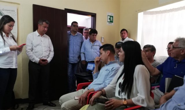 Representantes de Pronorco, Colfecar, la ANI y gremios como la arcilla, el carbón y la palma de aceite de Norte de Santander visitaron ayer la estación férrea de Gamarra. Cortesía