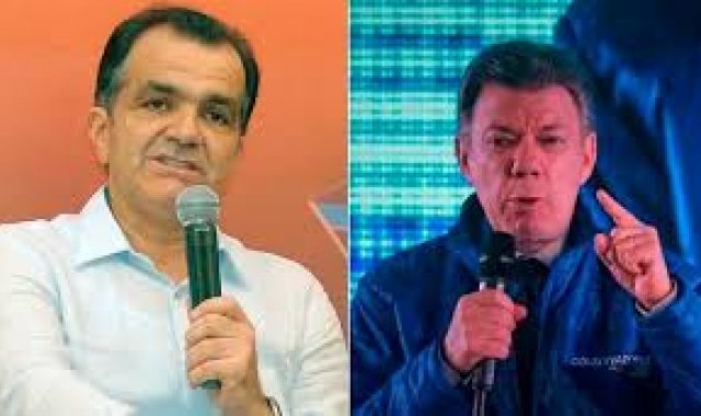 Óscar Iván Zuluaga y Juan Manuel Santos. Archivo