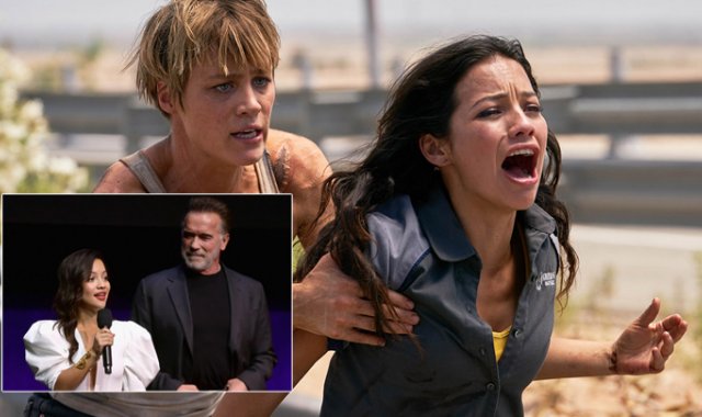Natalia Reyes y Arnold Schwarzenegger. Colprensa