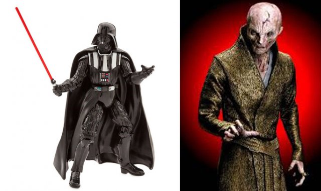 Darth Vader y  Líder Supremo Snoke.  Internet
