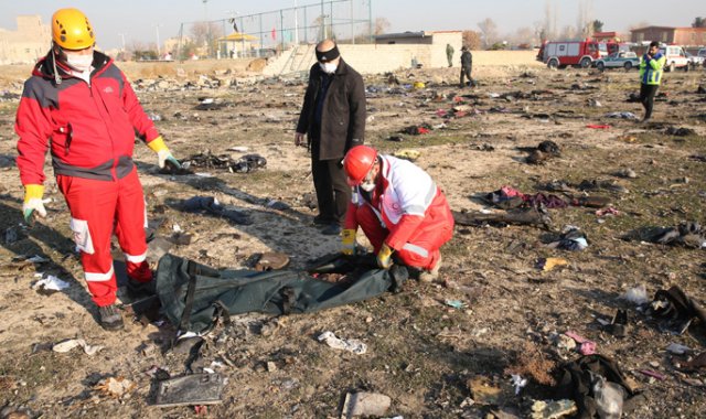 La catástrofe del avión de Ukraine International Airlines causó la muerte de 176 personas.  AFP