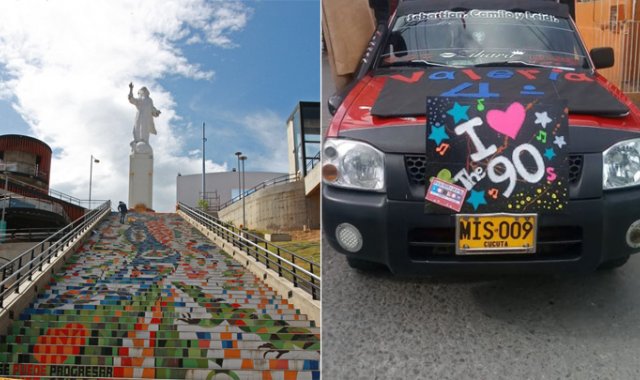 La Nissan Frontier, de placas MIS009, de color rojo, fue robada a dos cuadras del monumento Cristo Rey. Cortesía y La Opinión