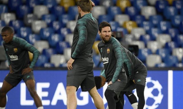 Hoy el Barcelona visita al Nápoles en la ida de octavos de final de la ‘Champions’ en busca de un resultado que encarrile la eliminatoria. AFP