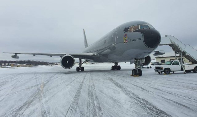 ‘Júpiter’, avión de la FAC que traerá a colombianos desde Wuhan, China. Colprensa