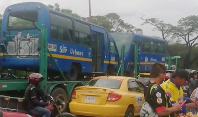 Estas unidades del Sistema Integrado de Transporte Público de Bogotá, fueron vistas en la ciudad. Cortesía