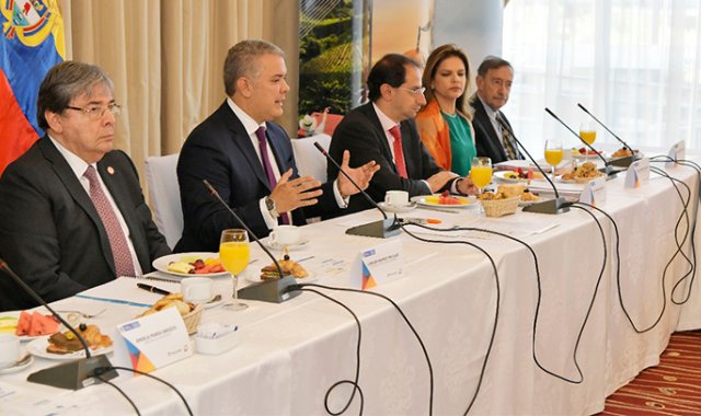 El Presidente Iván Duque durante su visita oficial a Chile. Colprensa