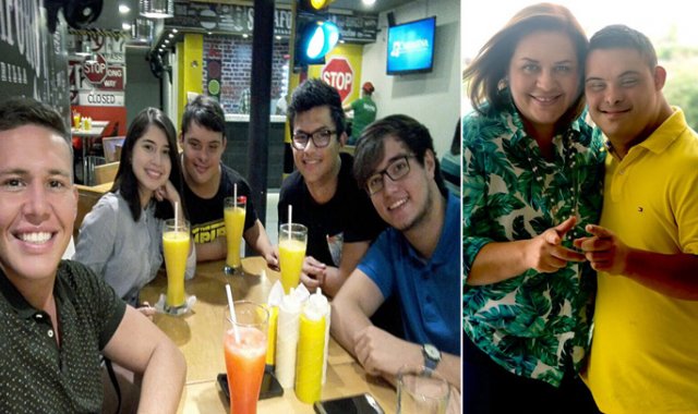 Los amigos del colegio Santo Ángel de la Guarda han sido fundamentales para el progreso de Orlando tanto a nivel educativo como social. Además, la mamá de Orlando, Claudia Cecilia Pérez, ha decidido apoyarlo para que sea independiente y productivo. Cortesía