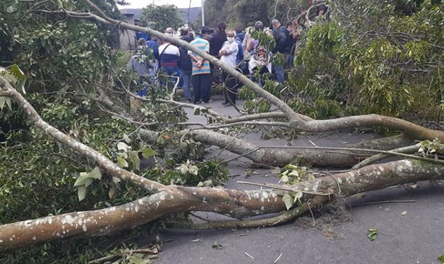 Cierre de vías. Cortesía