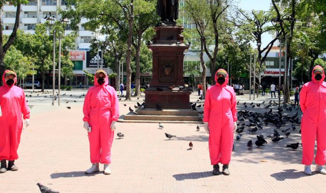 Estas cuatro mujeres, Julith Leal, Leydi Rolón, Bleidy Moreno y Yesica Rubio, conforman el Escuadrón Rosa de la Policía Metropolitana de Cúcuta. Mario Caicedo