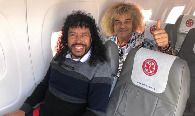 René Higuita y Carlos ‘El Pibe’ Valderrama siguen manteniendo uan estrecha amistad. Tomada de Twitter @higuitarene