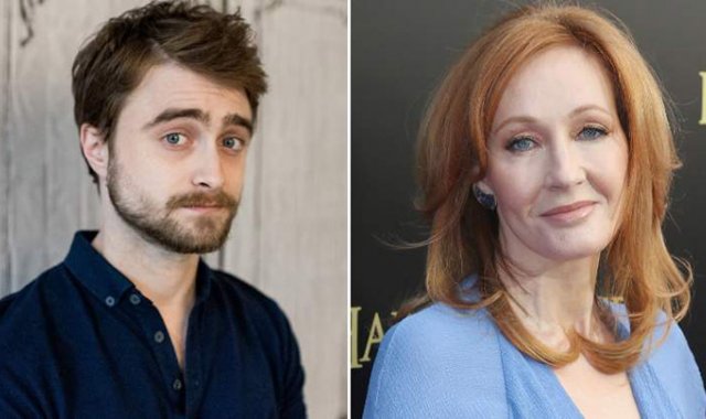 Daniel Radcliffe y J.K. Rowling. Internet