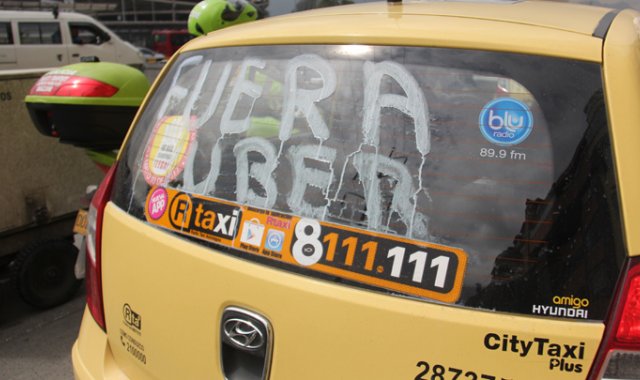 Los taxistas, quienes adelantaron la labor para sacar la plataforma de Colombia, tenían que haber demandado a la misma antes de los dos años en que empezaron a identificar las supuestas maniobras desleales. Archivo