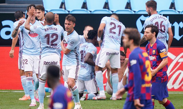 Un golazo de tiro libre de iago aspas dio el empate al Celta sentenciando un resultado que favorece al Real Madrid en la disputa por el título. AFP
