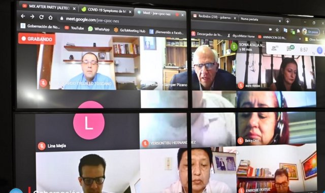 El expresidente Ernesto Samper y representantes de diferentes sectores participaron de la sesión virtual. Cortesía