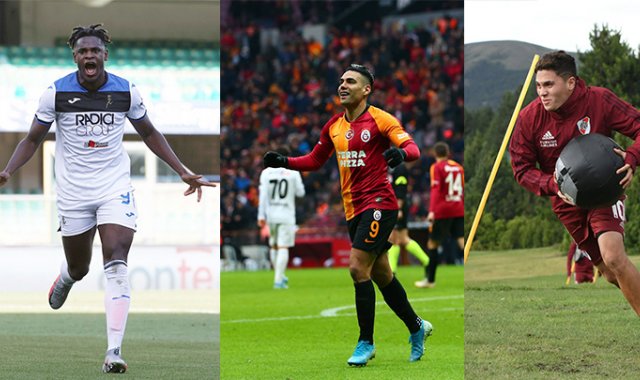 Duván Zapata, Radamel Falcao, Juan Fernando Quintero. AFP