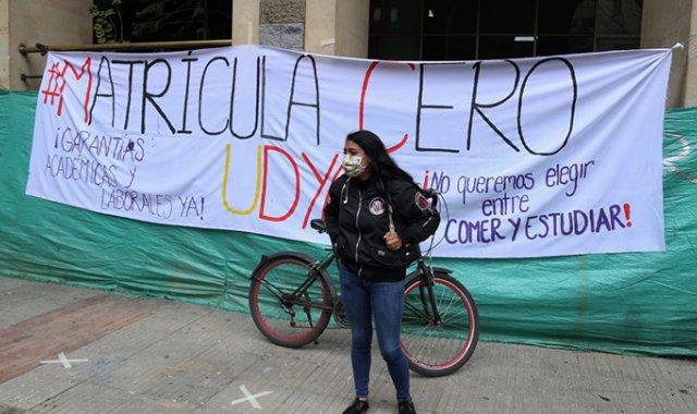 La Asociación Colombiana de Representantes Estudiantiles afirma que la respuesta del Gobierno ha sido endeudar aún más a los jóvenes y a la universidad pública. Colprensa