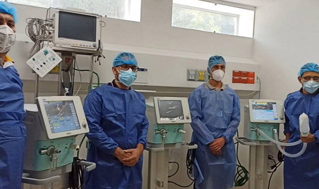 El Ministerio de Salud entregó al Hospital cuatro ventiladores mecánicos. Cortesía