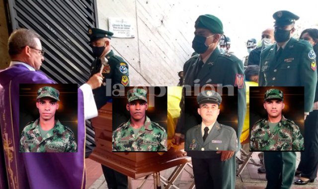 El Ejército despidió con honores a los militares asesinados en Sardinata. Cortesía