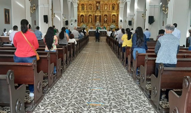 En la catedral de Santa Ana comienzan las celebraciones religiosas luego de cinco meses. Cortesía