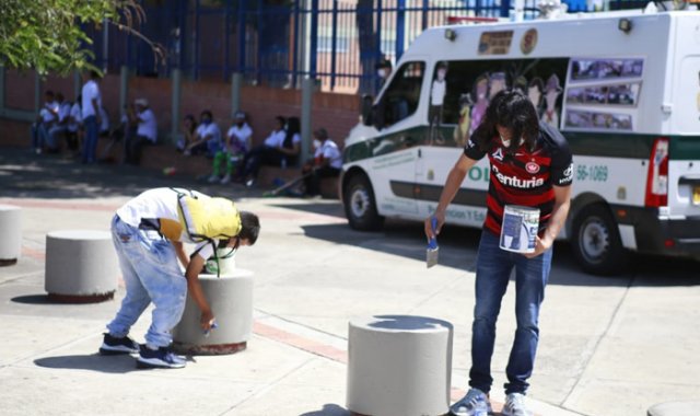 Hinchas del Cúcuta Deportivo se unieron a la jornada. Juan Pablo Cohen