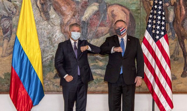 Pompeo, durante su visita a la Casa de Nariño, destacó que la seguridad, la prosperidad y la democracia han sido fundamentales en la relación entre ambos países. AFP