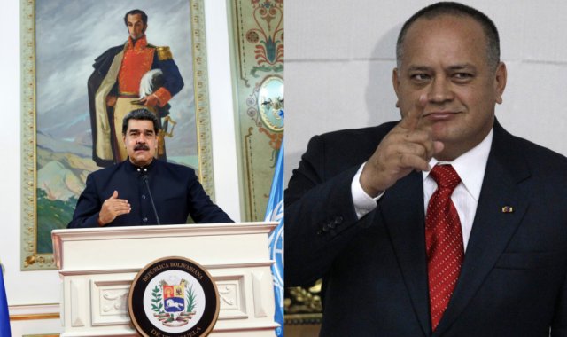 Presidente Nicolás Maduro y Diosdado Cabello. AFP