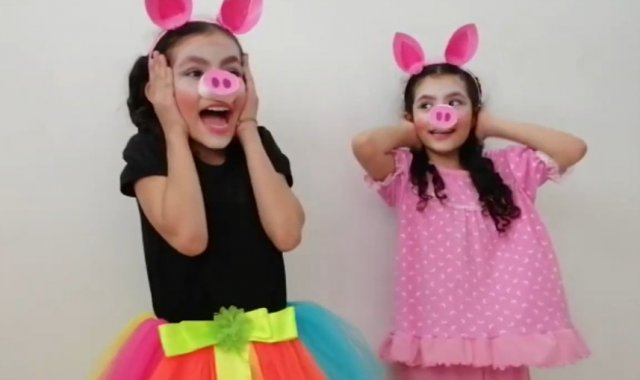 Bajo la dirección de Sujelis Rincones, la Escuela Normal Superior María Auxiliadora - Básica primaria presenta la obra: Las Cerditas Derrochadoras. Cortesía