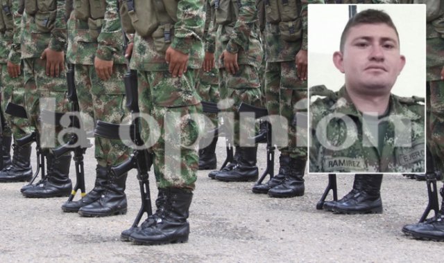 Gustavo Ramírez Echavarría, de 28 años, llevaba ocho años de servicio en el Ejército. Cortesía