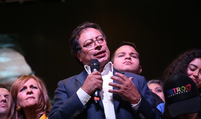 Discurso del candidato presidencial Gustavo Petro en Bogotá. Colprensa