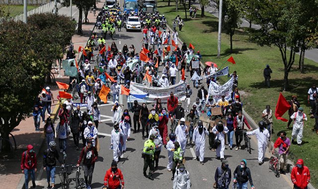 Líderes de la protesta llamaron a otras movilizaciones el 21 y 25 de noviembre. Colprensa
