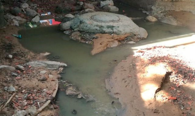 Aguas negras desbordadas en el barrio Santander en Villa del Rosario. Cortesía