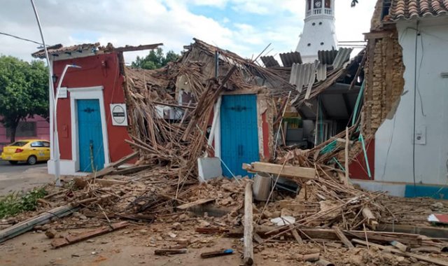 Las fuertes lluvias de los últimos días habrían provocado el debilitamineto de la estructura. Cortesía