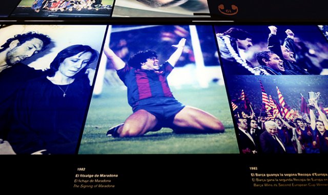 Maradona militó en el Barcelona entre 1982 y 1984, pero su primera temporada se vio truncada por una hepatitis.  AFP