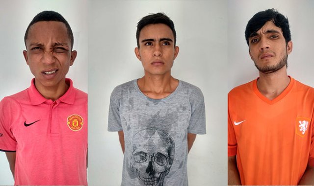 Yefran Eduardo Domínguez Campos, Juan Camilo Peñaranda y Yerardo Meneses García fueron enviados a la cárcel. Policía
