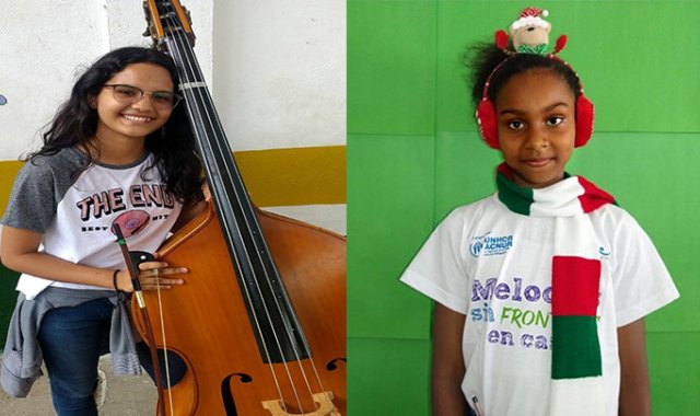 Sara Valentina y Daniela de los Ángeles forman parte de los programas musicales de la Fundación Nacional Batuta. Cortesía