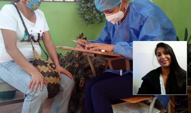 Los pacientes le agradecen cuando los atiende y le piden que regrese. Cortesía