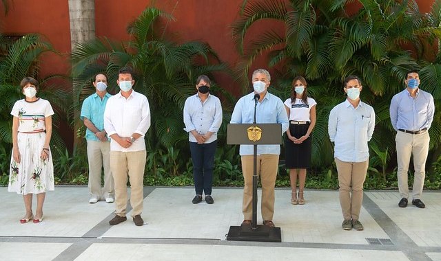 El presidente Iván Duque se reunió con el gremio turístico en Cartagena. Colprensa