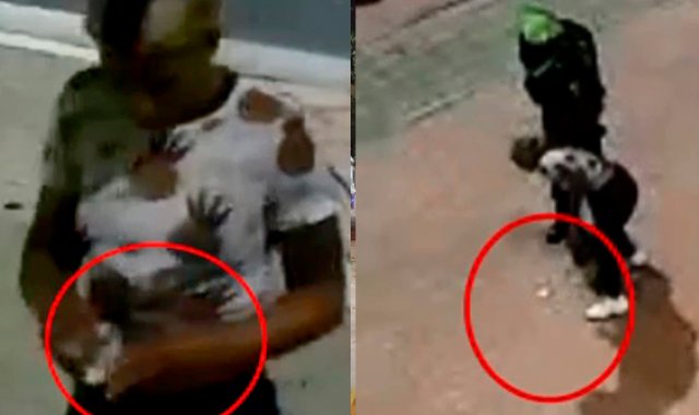 A través de los seguimientos de las cámaras de seguridad, la Policía pudo detener a la mujer de 18 años.  Cortesía