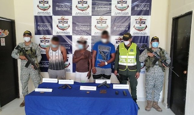 Capturados en el casco urbano del municipio de Bajo Baudo, Chocó. Colprensa